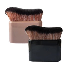 2 Pcs Self Tan Brush Set, Tanning Applicator Brushes for Body Makeup, Self Tanner Brush for Face, Fake Tan Applicator for Foundation, Portable Kabuki Brush, Lotion and Cream Body Applicator