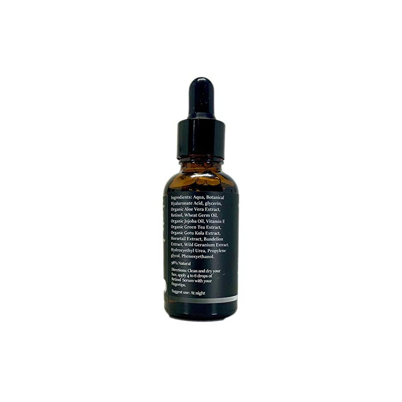 Suero facial de Retinol con te verde, aceite de jojoba,