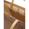 Lacoste NF4344ZE Jelly Coated Canvas Medium Tote Bag, beige