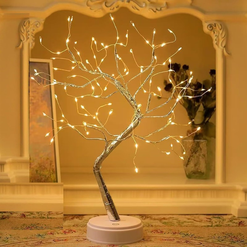 Hwylizg Fairy Light Spirit Tree,20" Tabletop Bonsai 108 LED Tree