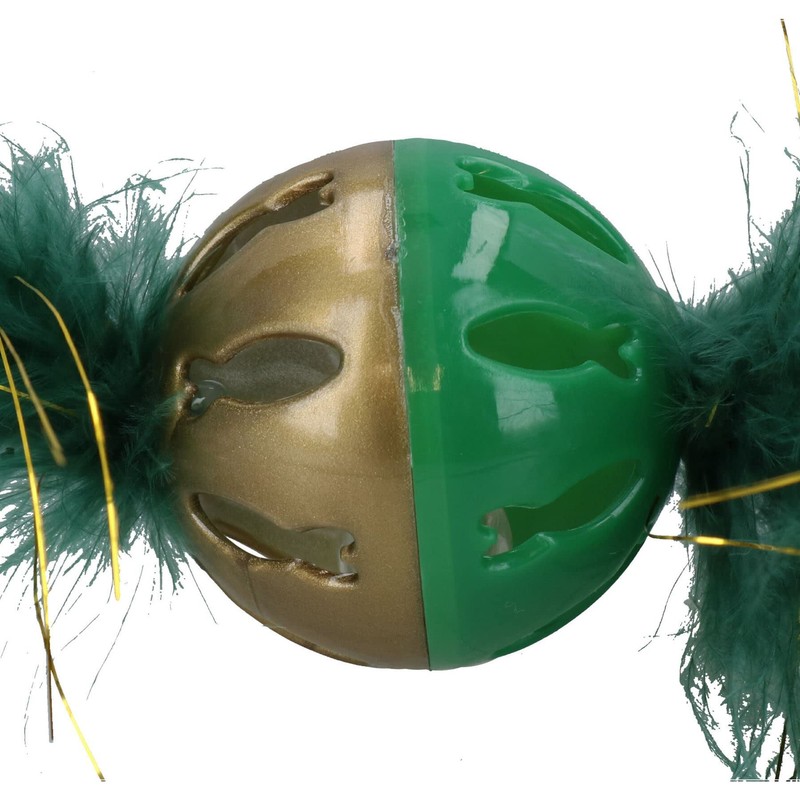 AB TOOLS 2PK Cat Kitten Magical Forest Feather Ball Festive