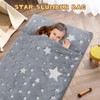 Kids Sleeping Bag Soft Plush Glowing Toddler Nap Mat with