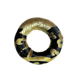 Dharma Guru Cushion Pillow for Tibetan Singing Bowl (Black, 3 Inch)