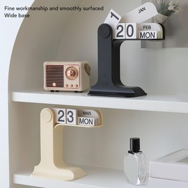 Yechiry Desk Flip Calendar, Flip Perpetual Calendar with Monthly, Date and Daily Boards | Desk Calendar for Office | Date Display for Desk for Office Home