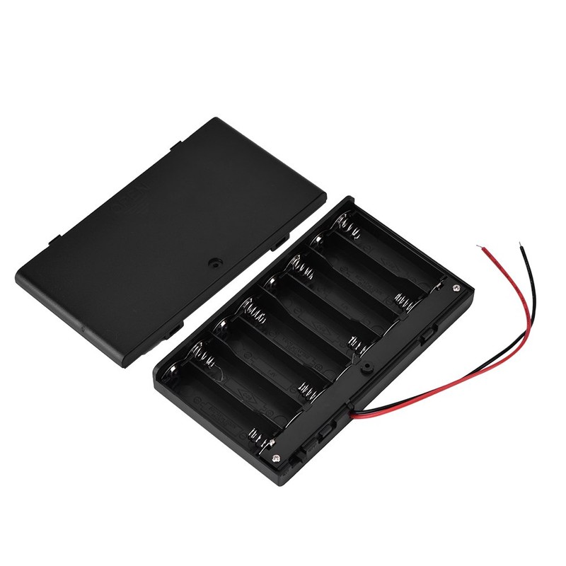 Zerone 12v Battery Pack, 8-Slot Battery Holder AA Battery Clip