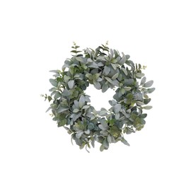 Puleo International 22" Artificial Flocked Lambs Ear Wreath