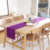 Encasa Homes table runner for 6 seater table, purple, large,