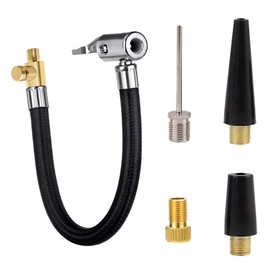 Jiuxuerim Tyre Pump Hose Car Tire Hoses Inflator Connector Push on Inflator Pump Hose Adapter with Valve Adaptors for Bicycle Motorcycle Car (20cm/7.8inch)