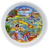 World By Shotglass Cuba Map Ceramic Ashtray 5"