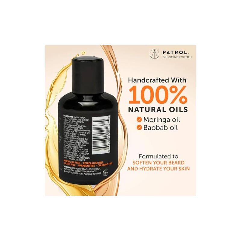 Beard Patrol Beard Wash Cleanser and Conditioner in One -