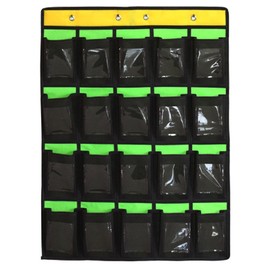 NIMES Hanging Organizer Classroom Pocket Chart for Cell Phones Calculator Holder with DIY Clear Card Pockets (20 Pockets)