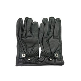 Black Jungle Leather rider and biker gloves for men and women, black, black, m