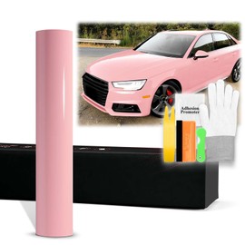 20"x60" (1.6FTx5FT) PPF Paint Protection Film Gloss Blossom Pink Self Healing Auto Bra Vinyl Wrap Invisible Scratches Shield Sheet DIY with Tool Kit