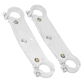 Qiilu Front Fork Lower Yoke Triple Tree Clamp, 2pcs Front Forks 22mm/0.87in Yoke Upside Down Replacement for Mini Motor Dirt Bike Motorcycle
