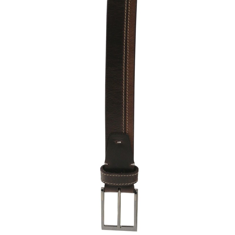 Harrys-Collection Men's Exclusive Leather Belt 2 Colours Contrasting with Fine