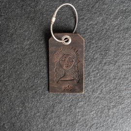 Mr. or Mrs. Leather Luggage Tag Handcrafted | Gift for Wedding/Bridal Shower/Anniversary/Renewal | PREMIUM Full Grain Leather | MADE IN THE USA (MRS., Black)