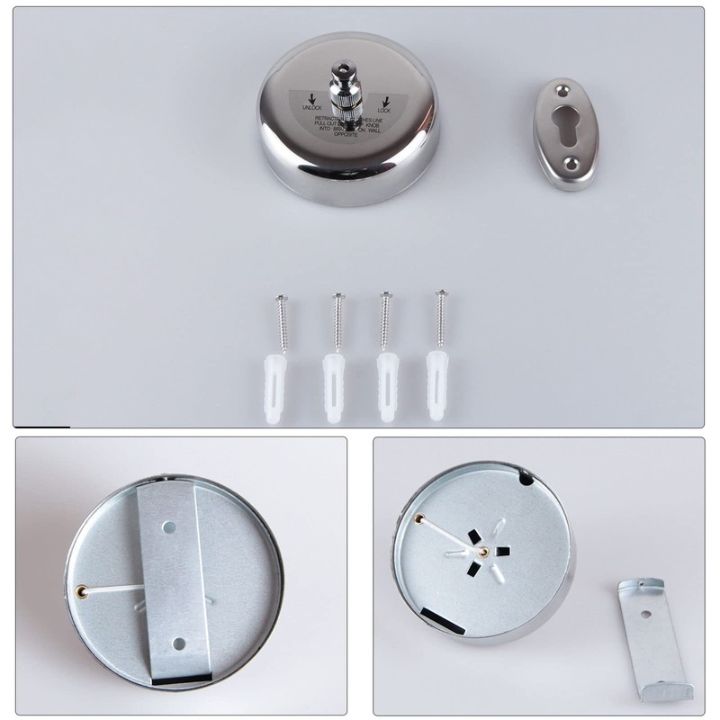 JHHSYU 2 Pcs Retractable Clothesline 304 Stainless Steel Durable with