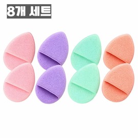 Neat pore cleansing facial cleansing sponge set of 8, 1 piece, mixed colors / 깔끔 모공 클렌징 세안 스펀지 8개 세트, 1개, 혼합색상
