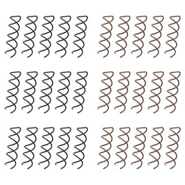 TRKETK 30 Pcs Spiral Hair Pins Twist Hair Pin Bun Pins Hair Grips Anti-Scratch Flat Tips Bobby Pins Twister Premium Hair Accessories for Girls Child Women DIY Bun Hair Maker(2 Colors)