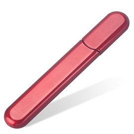 MiDenso Premium Glass Nail File with Case, Wine Red | Crystal Diamond, Salon Best Beauty Nail Buffer, For Natural and Acrylic Nails, For Woman and Man