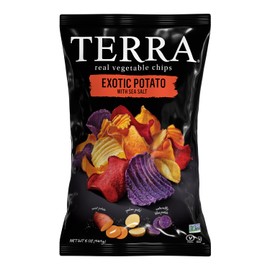 Terra Vegetable Chips, Exotic Potato Vegetable Chips with Sea Salt, 5 Oz Bag (Pack of 6)