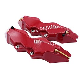 TAKPART Pack of 2 Brake Caliper Protector Cover Plastic Brake Caliper Cover for Wheel Hub 18 - 19 Inch Medium (Red)