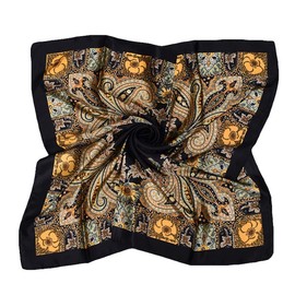 Myneiyi - Pañuelo grande cuadrado para mujer, 35 pulgadas, bufanda de moda, bufanda de seda, A108., Talla única