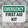 First Aid Kit OSHA Emergency Rigid Plastic Sign 14 Inch