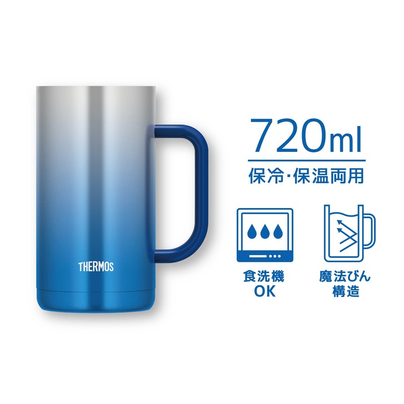 Thermos JDK-720C SP-BL Vacuum Insulated Jug, 24.3 fl oz (720