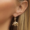 Barzel 18K Gold Plated Filigree Elephant Earrings and Necklace Jewelry