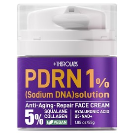 Anti-Aging Repair Face & Neck Cream, 10,000ppm Salmon DNA PDRN, 50,000ppm Pure Planted-Advanced Squalane, NAD+, Retinol & Collagen, Firming, Hydrating, Soothing Repair for All Skin Types，1.85 Fl Oz