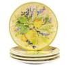 Certified International Lemon Zest Canape Plate Set, 6-inch Diameter, Set