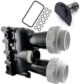 Swimables Manifold Kit Compatible with Pentair Mastertemp & MaxeTherm Manifold 77707-0206 | Includes Unions PKG188 and Bypass Valve 77707-0001 | Also Includes Pentair Pool Heater Drain Plug U178-920P