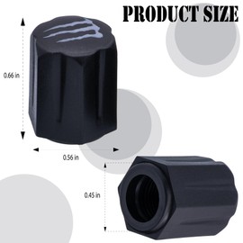 MEAJOO 8PCS Claw Tire Valve Stem Caps, Car Tire Air Cap, Corrosion Resistant Leak-Proof Wheel Valve Cover, Universal Stem Covers/Dust Caps for Cars, Trucks, Bikes, Motorcycles, Bicycles(Black)