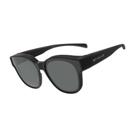 [EYEGLAD] VUECHIC 超軽量 ファッションデザイン フィットオーバーサングラス クラシックブラック - スモークレンズ ライフスタイル 偏光 UV400 メンズ レディース