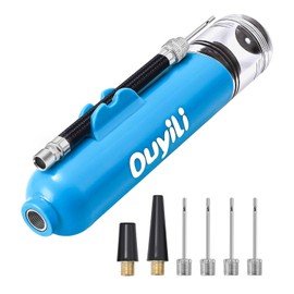 Portable Two-Way Sports Ball Pump Kit with Needles & Hose