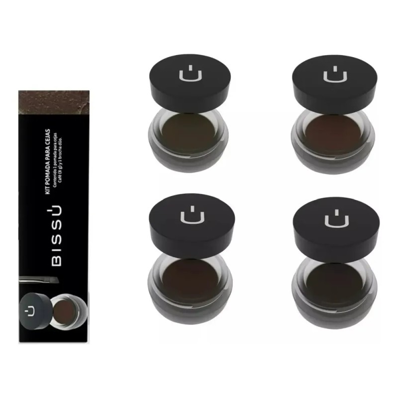 Kit Pomada Para Cejas Bissu Color Cafe Calido
