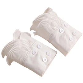 SUZALA Removable Wrist Cuffs False Sleeves for Women Teens, Wffloral White