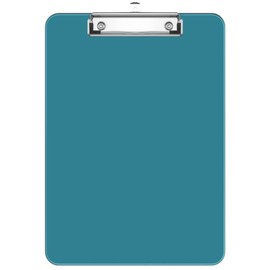 Rimilak Plastic Clipboards with Low Profile Metal Clip, Translucent Board, 12.5 x 9 in Letter Size, Office Supply, Back to School, Teal