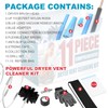 Sealegend 15-Piece 25-Feet Dryer Vent Cleaner Kit, Dryer Cleaning Tools,