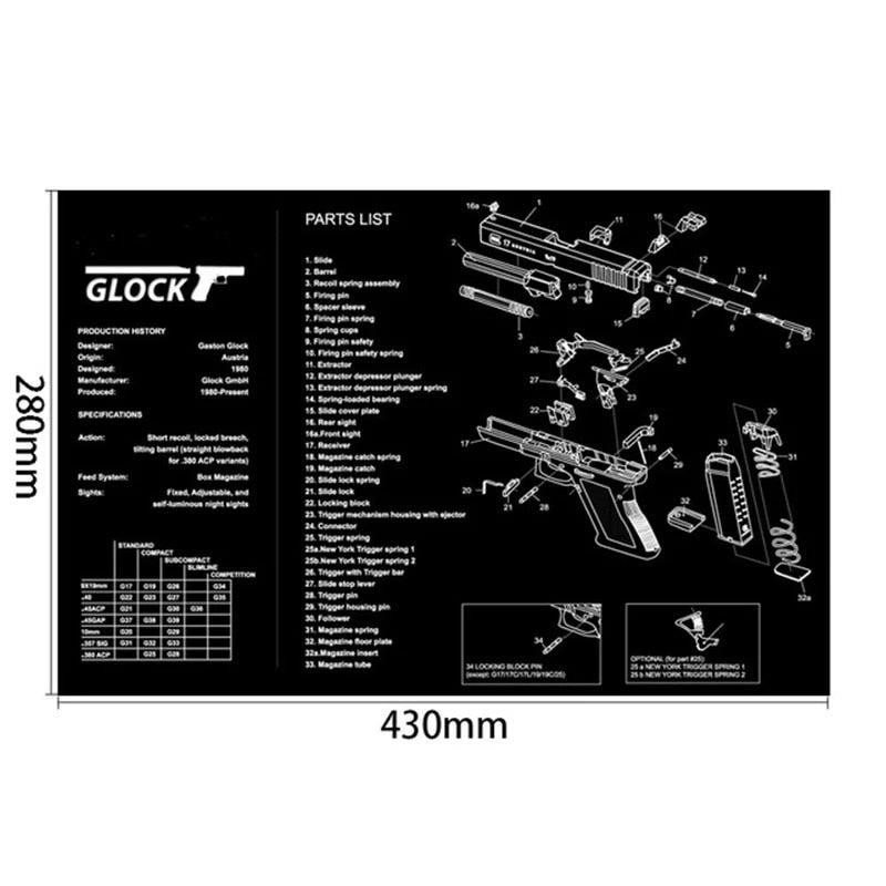 Cleaning Mat - Color: GLOCK, Ships From: China