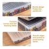 Hnonoxy Plastic Box with Lid, Plastic Storage Box Pens, Transparent