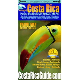 Waterproof Travel Map Of Costa Rica
