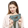 YULUENZE Blue Dachshund Paw Makeup Bag Cute Small Organizer Bag