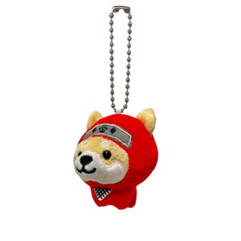 LamPlanning 【Series-8】Traveling Mameshiba Keychain Mascot Ball Chain Back Charm Cute Fluffy Dog Shiba Inu Mameshiba Healing, Braun