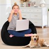 lilanoon 2.5FT Portable Bean Bag Chair(Black),Small Bean Bags with Washable