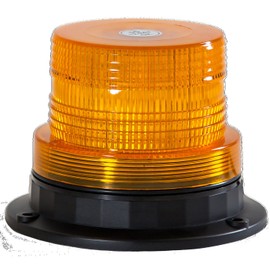 Buyers Products SL501A LED Beacon Light, 5" x 4", 10" Auxillary Cable Lead, Magnetic & Permanent Mount, Strobe Lights for Trucks, Emergency Lights for Vehicles