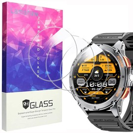 Lamshaw Compatible for Joautrial Military Smart Watch Screen Protector, [3 Pack] 9H Tempered Glass Screen Protector Film Compatible for Joautrial K67 Pro 1.43" Military Smart Watch (3 Pack)