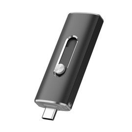 KOOTION USB C Flash Drive 128GB 2 in 1 USB 3.1 Type C 128GB Speed up to 300MB/s USB C Dual Interface Durable USB Flash Drive for Computer/TV/Car/Player etc (Black)