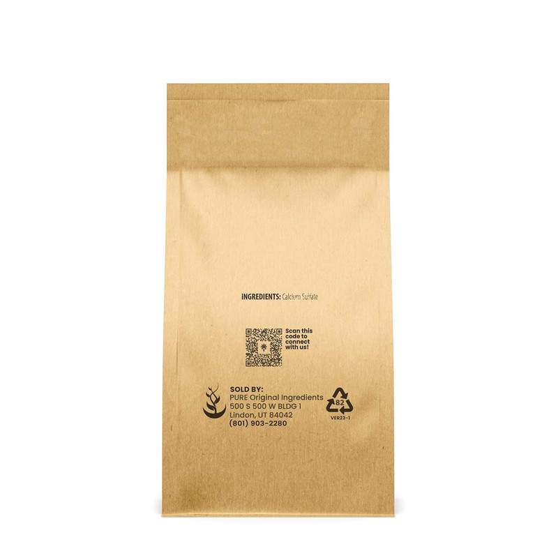 Pure Original Ingredients Calcium Sulfate (2 lb) 2.00 Pound (Pack